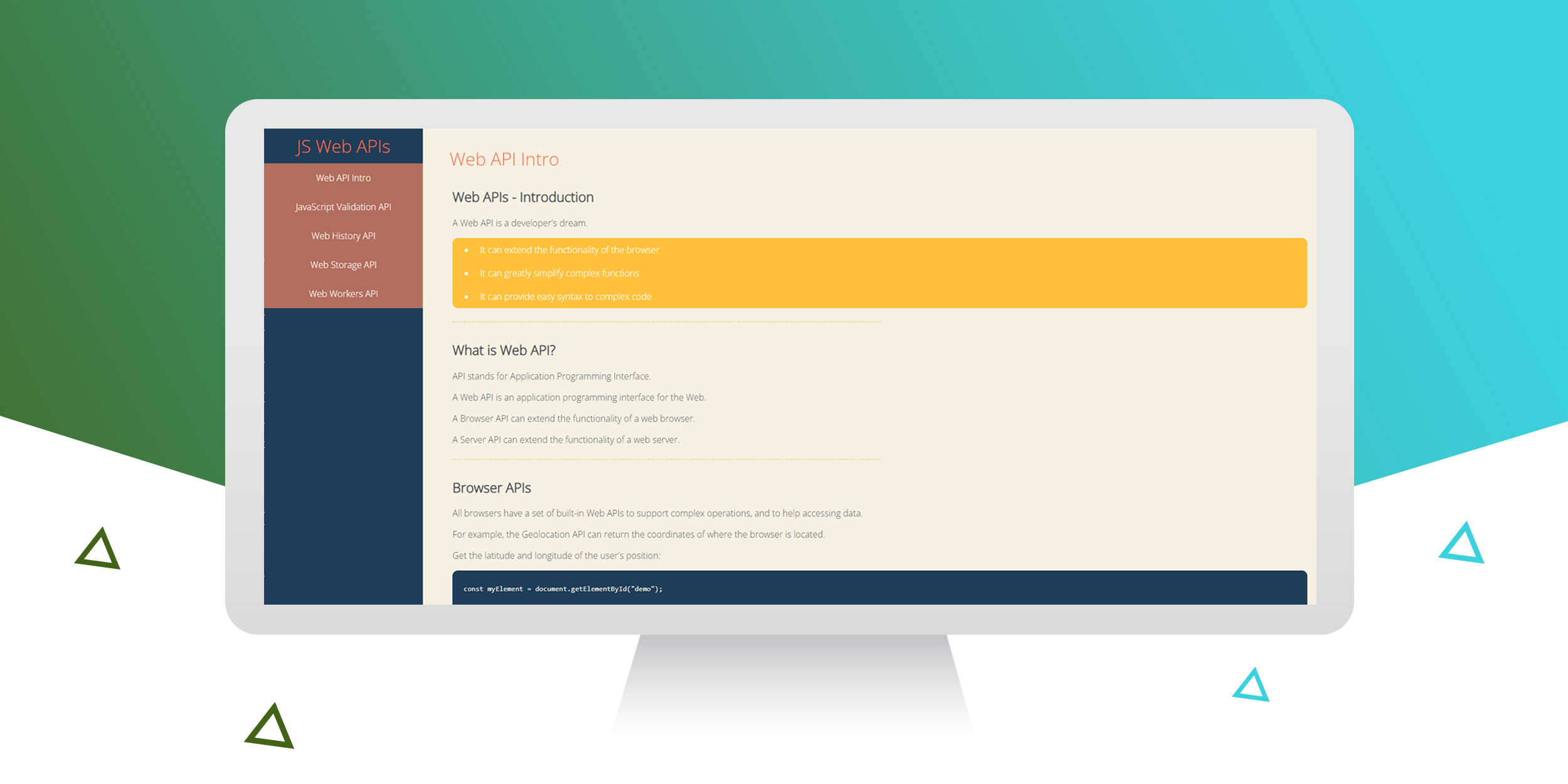 technical documentation page